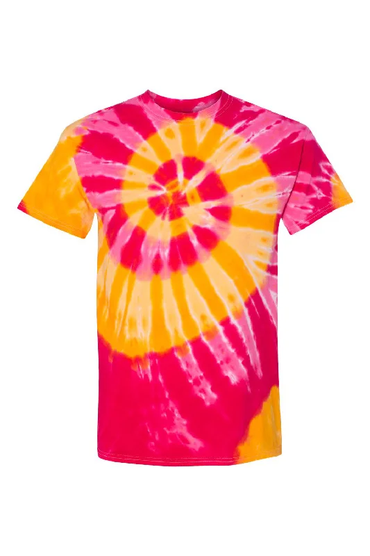 Dyenomite Mens Typhoon Tie Dyed Short Sleeve Crewneck T-Shirt - Fiji