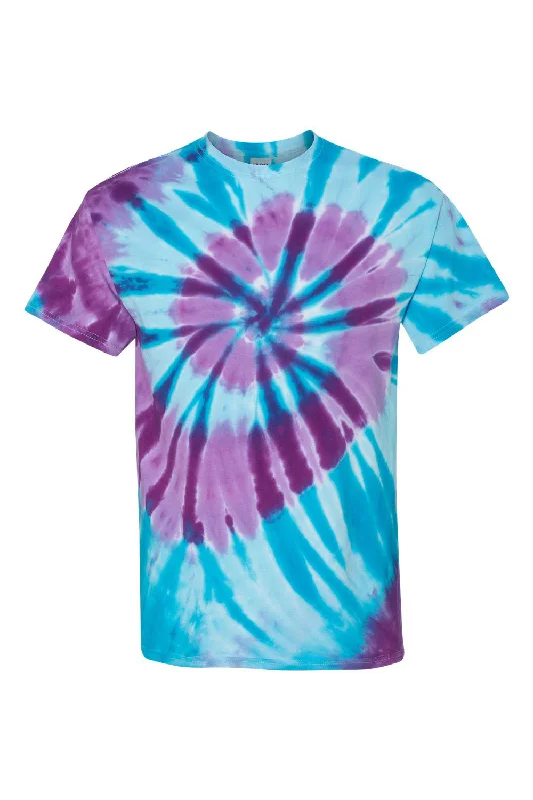 Dyenomite Mens Typhoon Tie Dyed Short Sleeve Crewneck T-Shirt - Tahiti