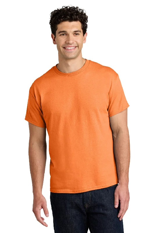 Gildan Mens Short Sleeve Crewneck T-Shirt - Tangerine Orange