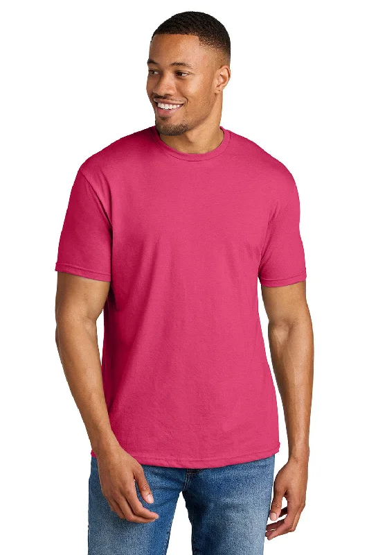 Gildan Mens Softstyle CVC Short Sleeve Crewneck T-Shirt - Pink Lemonade Mist