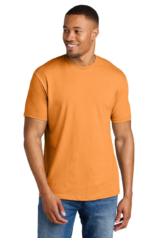 Gildan Mens Softstyle CVC Short Sleeve Crewneck T-Shirt - Tangerine Orange Mist