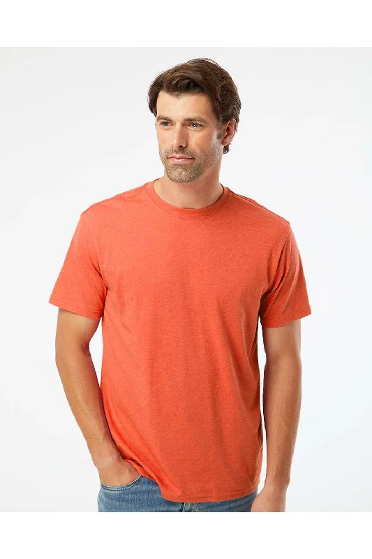 Kastlfel Mens Recycled Soft Short Sleeve Crewneck T-Shirt - Orange