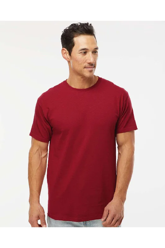 M&O Mens Gold Soft Touch Short Sleeve Crewneck T-Shirt - Cardinal Red