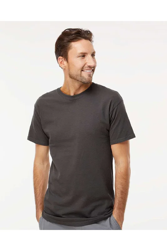 M&O Mens Gold Soft Touch Short Sleeve Crewneck T-Shirt - Charcoal Grey