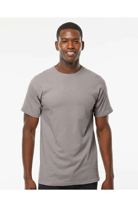 M&O Mens Gold Soft Touch Short Sleeve Crewneck T-Shirt - Gravel Grey