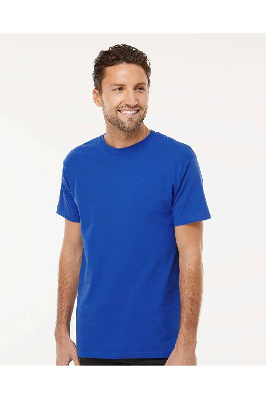 M&O Mens Gold Soft Touch Short Sleeve Crewneck T-Shirt - Royal Blue