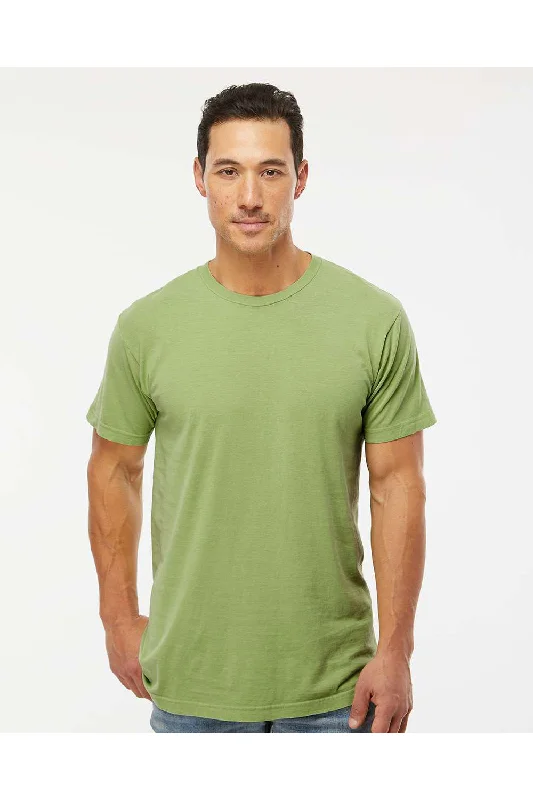 M&O Mens Vintage Garment Dyed Short Sleeve Crewneck T-Shirt - Aloe Green