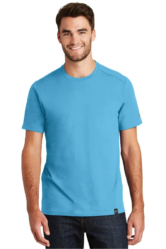 New Era Mens Heritage Short Sleeve Crewneck T-Shirt - Sky Blue - Closeout