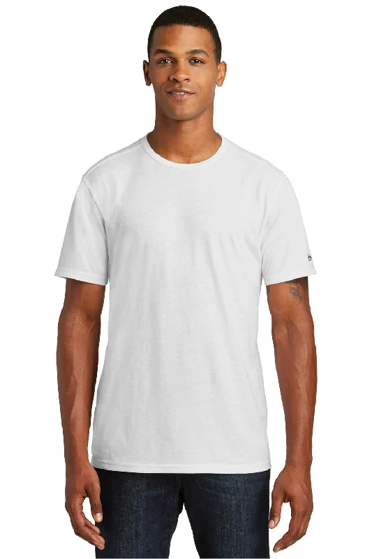 New Era Mens Performance Moisture Wicking Short Sleeve Crewneck T-Shirt - White - Closeout