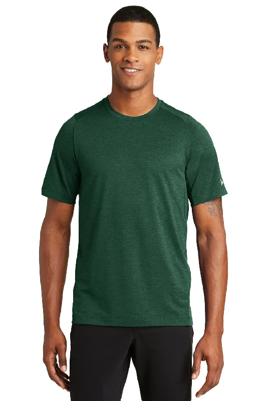 New Era Mens Series Performance Jersey Moisture Wicking Short Sleeve Crewneck T-Shirt - Dark Green