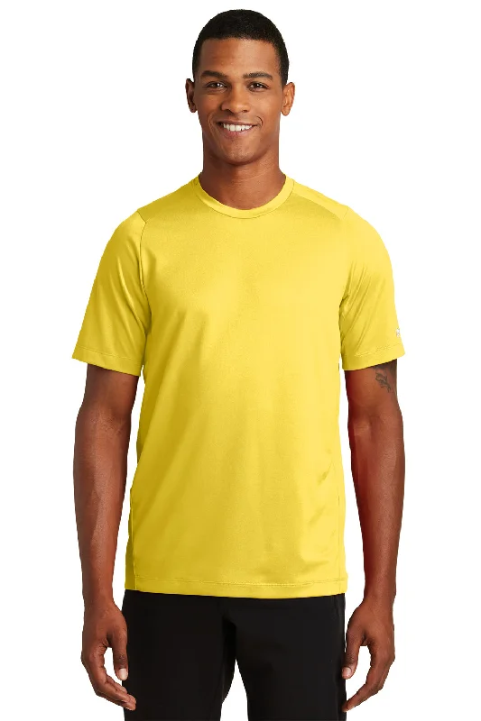 New Era Mens Series Performance Jersey Moisture Wicking Short Sleeve Crewneck T-Shirt - Goldenrod Yellow - Closeout