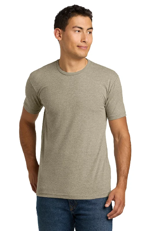 Next Level Mens CVC Jersey Short Sleeve Crewneck T-Shirt - Heather Tan