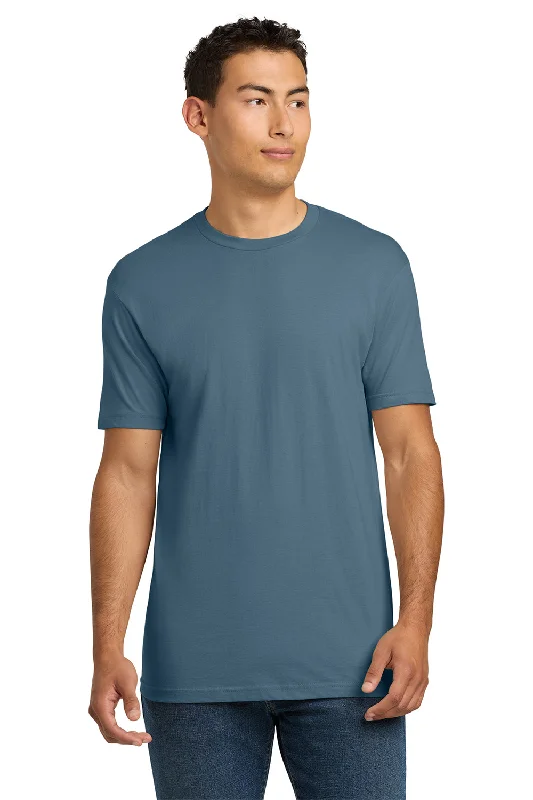 Next Level Mens Fine Jersey Short Sleeve Crewneck T-Shirt - Blue Jean