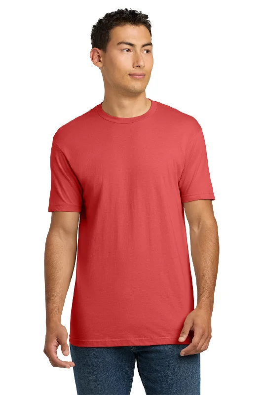 Next Level Mens Fine Jersey Short Sleeve Crewneck T-Shirt - Watermelon Red