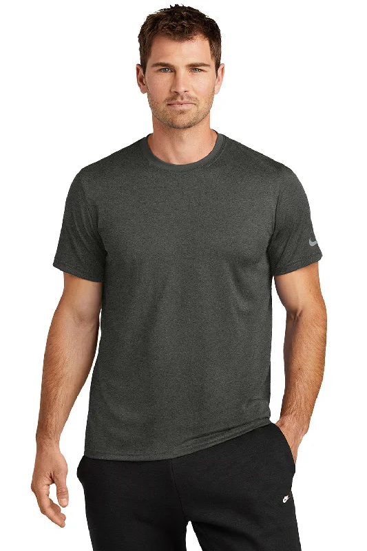 Nike Mens rLegend Dri-Fit Moisture Wicking Short Sleeve Crewneck T-Shirt - Heather Dark Smoke Grey