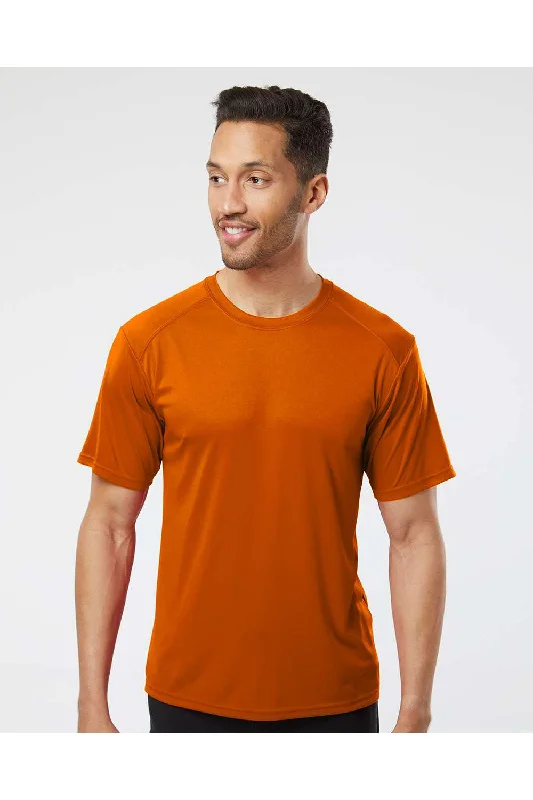 Paragon Mens Islander Performance Moisture Wicking Short Sleeve Crewneck T-Shirt - Orange