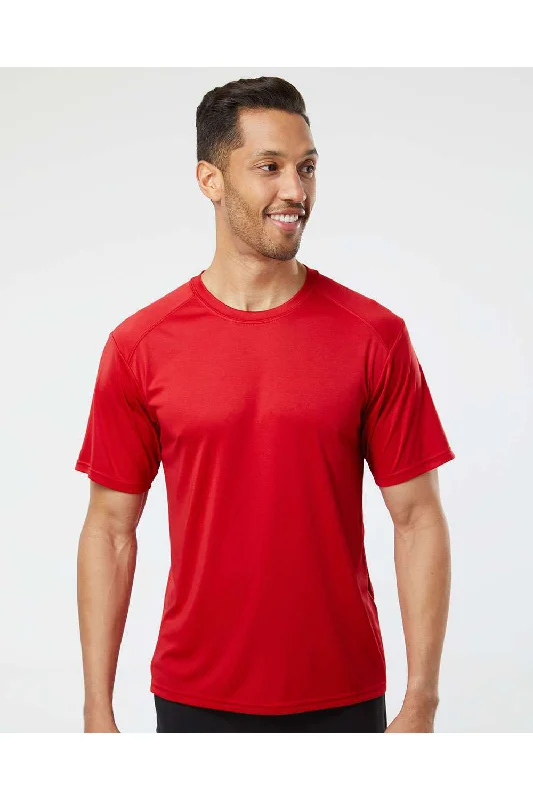 Paragon Mens Islander Performance Moisture Wicking Short Sleeve Crewneck T-Shirt - Red