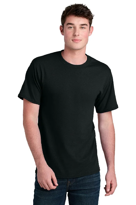 Port & Company Mens Core Blend Recycled Short Sleeve Crewneck T-Shirt - Jet Black - New