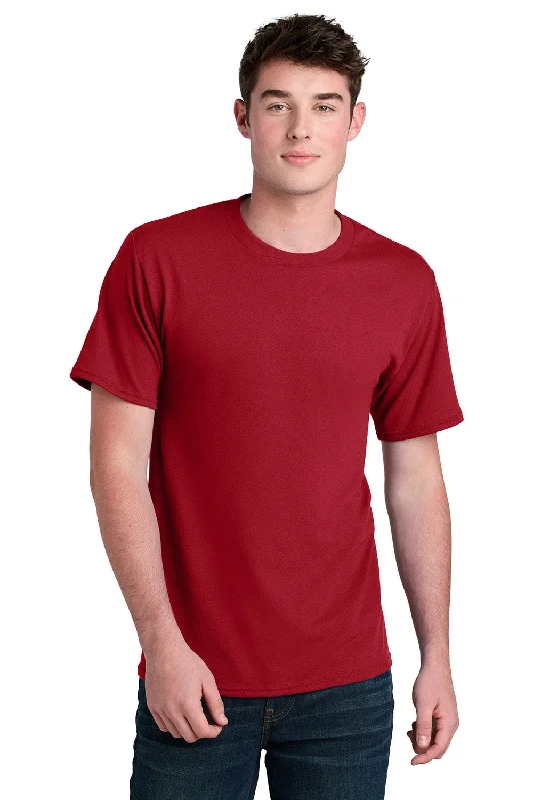 Port & Company Mens Core Blend Recycled Short Sleeve Crewneck T-Shirt - Red - New