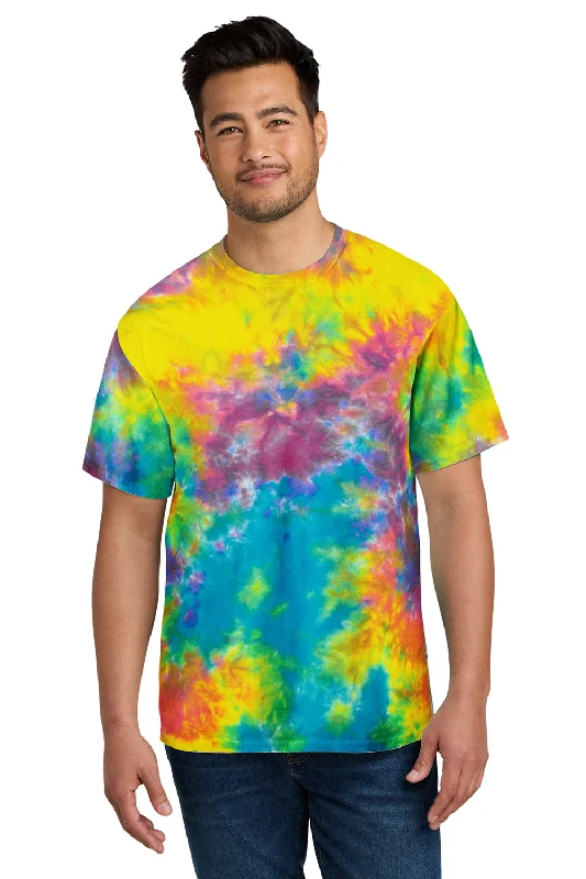 Port & Company Mens Crystal Tie-Dye Short Sleeve Crewneck T-Shirt - Jeweltone