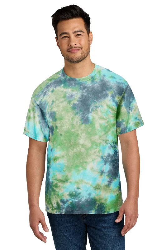 Port & Company Mens Crystal Tie-Dye Short Sleeve Crewneck T-Shirt - Planet Earth