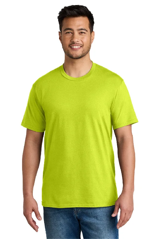 Port & Company Mens CVC Short Sleeve Crewneck T-Shirt - Charge Green - New