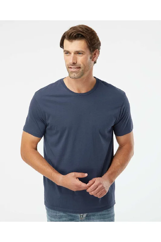 SoftShirts Mens Organic Short Sleeve Crewneck T-Shirt - Navy Blue