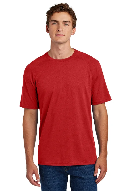 Sport-Tek Mens Halftime Raglan Short Sleeve Crewneck T-Shirt - Deep Red - New