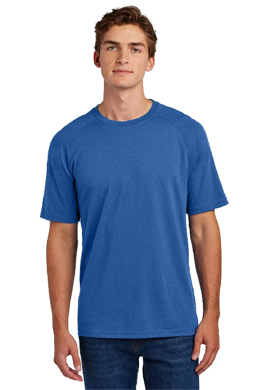 Sport-Tek Mens Halftime Raglan Short Sleeve Crewneck T-Shirt - True Royal Blue - New