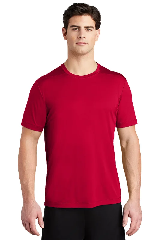 Sport-Tek Mens Moisture Wicking Short Sleeve Crewneck T-Shirt - Deep Red