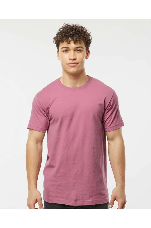 Tultex Mens Fine Jersey Short Sleeve Crewneck T-Shirt - Cassis Pink