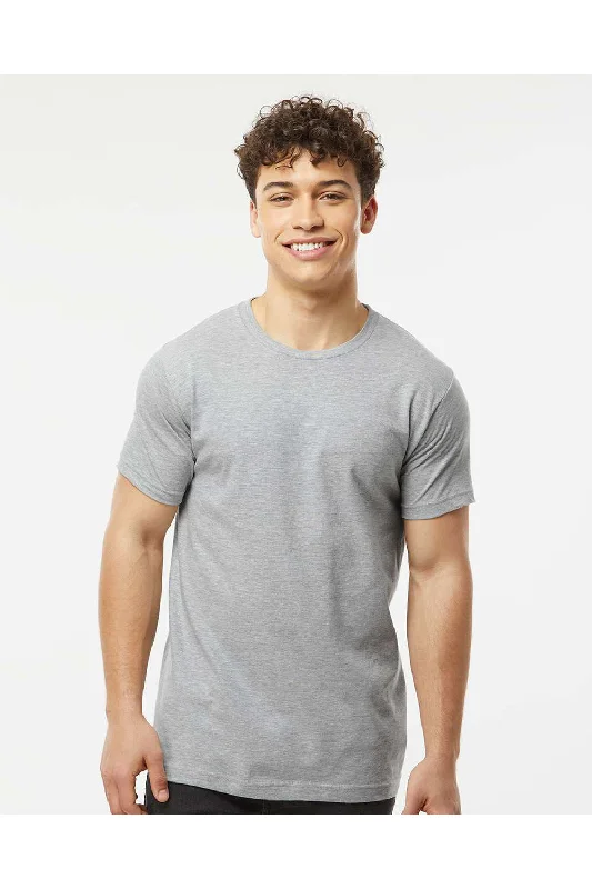 Tultex Mens Fine Jersey Short Sleeve Crewneck T-Shirt - Heather Grey