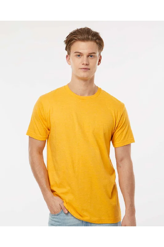 Tultex Mens Fine Jersey Short Sleeve Crewneck T-Shirt - Heather Mellow Yellow