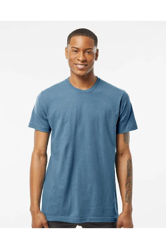 Tultex Mens Fine Jersey Short Sleeve Crewneck T-Shirt - Slate Blue