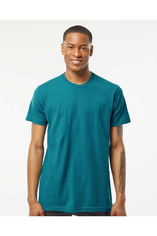 Tultex Mens Fine Jersey Short Sleeve Crewneck T-Shirt - Teal Blue