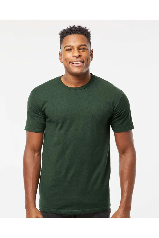 Tultex Mens Jersey Short Sleeve Crewneck T-Shirt - Forest Green