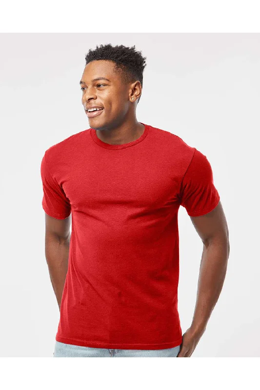 Tultex Mens Jersey Short Sleeve Crewneck T-Shirt - Red