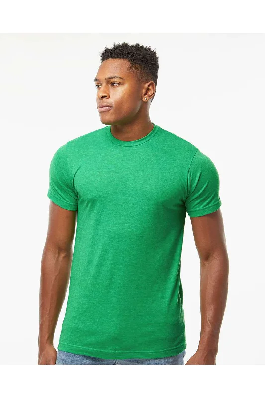 Tultex Mens Poly-Rich Short Sleeve Crewneck T-Shirt - Heather Kelly Green