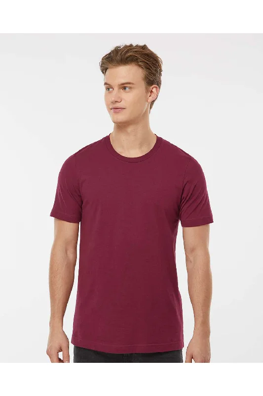 Tultex Mens Premium Short Sleeve Crewneck T-Shirt - Burgundy