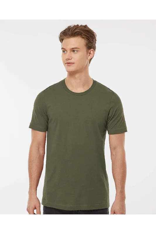 Tultex Mens Premium Short Sleeve Crewneck T-Shirt - Olive Green