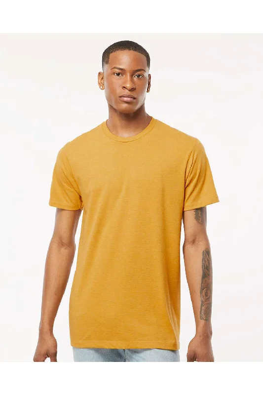 Tultex Mens Premium Short Sleeve Crewneck T-Shirt - Heather Antique Gold