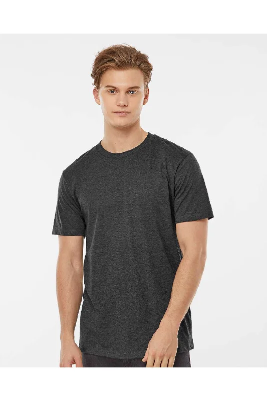 Tultex Mens Premium Short Sleeve Crewneck T-Shirt - Heather Black