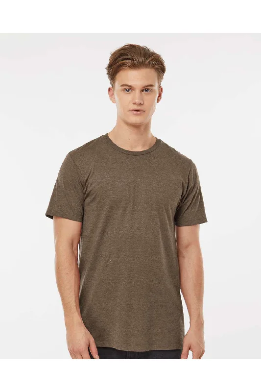 Tultex Mens Premium Short Sleeve Crewneck T-Shirt - Heather Brown