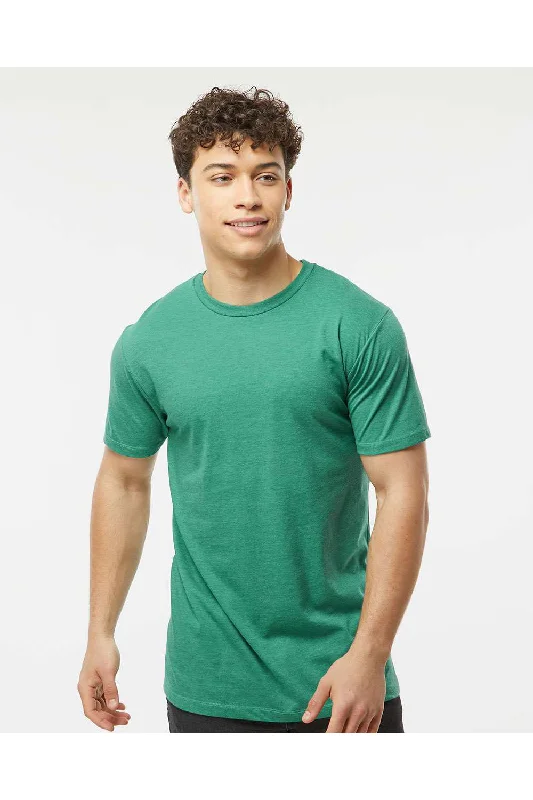 Tultex Mens Premium Short Sleeve Crewneck T-Shirt - Heather Kelly Green