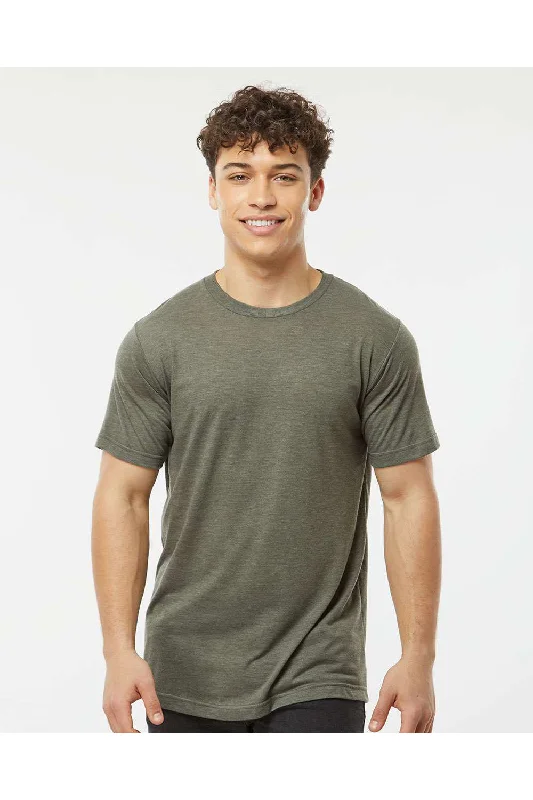 Tultex Mens Short Sleeve Crewneck T-Shirt - Military Green