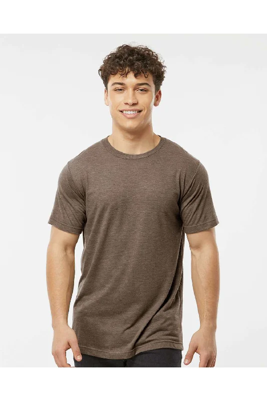 Tultex Mens Short Sleeve Crewneck T-Shirt - Mocha Brown