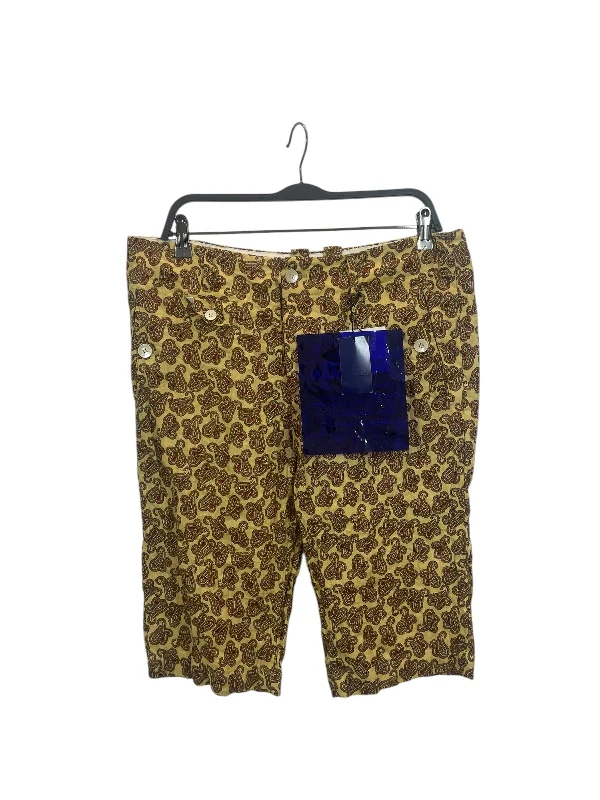 JUNYA WATANABE COMME des GARCONS MAN/Shorts/M/Linen/GLD/All Over Print/WA-P023