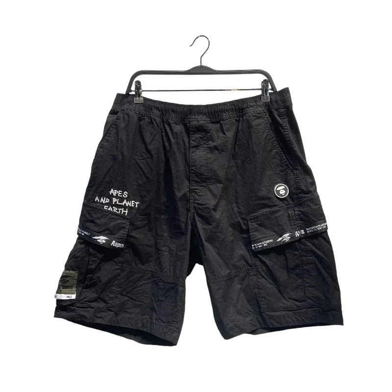 A BATHING APE/Shorts/L/Nylon/BLK/All Over Print/