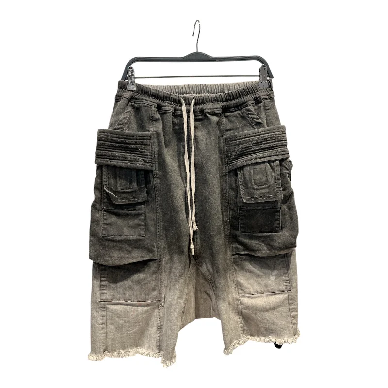 RICK OWENS DRKSHDW/Shorts/Cotton/BLK/Button Fly/All Over Print/