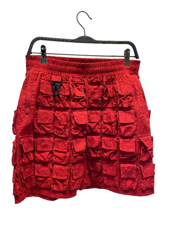 FLANEUR/Shorts/1/Cotton/RED/High-waisted/52 POCKET RED SHORTS